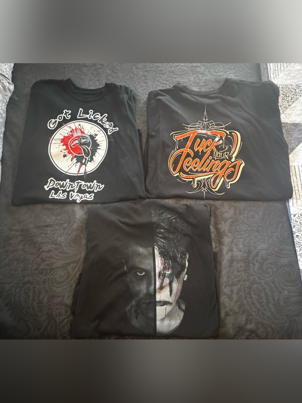3 Men Las Vegas Tourist Shirts 2X & 3X. Criss Angel (NWT), Hogs Heifers, Binions